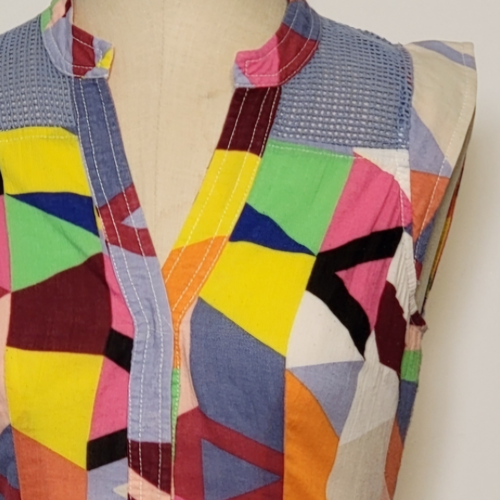 Tracy Reese Multicolor Geometric Midi Dress - Picture 8 of 11